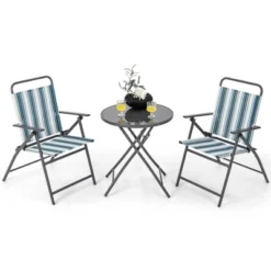 Tangkula 3-Piece Patio Folding Bistro Set with Glass Round Table 19 Tangkula 3-Piece Patio Folding Bistro Set with Glass Round Table -Tangkula Shop GUEST 9600125b a8f3 4b51 8a5e 0a9cfbb02c59