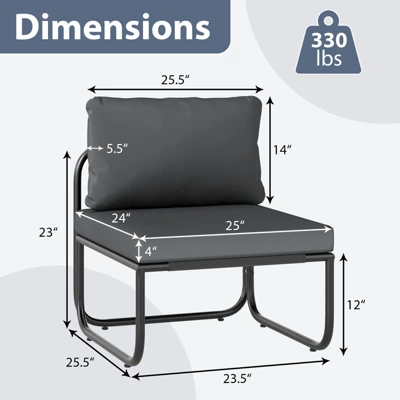 Tangkula Patio Chairs Set Of 2 W/ Removable Cushions Heavy Duty Metal Frame Poolside 7 Tangkula Patio Chairs Set Of 2 W/ Removable Cushions Heavy Duty Metal Frame Poolside - Image 7