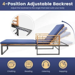 Tangkula Outdoor Chaise Lounge Chair with 4-Position Adjustable Backrest -Tangkula Shop GUEST 963a2fc2 719a 46b3 abb0 4f243e95750e