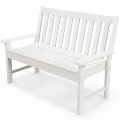 Tangkula 2-Person Outdoor Garden Park Bench All-Weather HDPE Patio Loveseat Chair With Cozy Backrest Ergonomic Loveseat Bench White 19 Tangkula 2-Person Outdoor Garden Park Bench All-Weather HDPE Patio Loveseat Chair With Cozy Backrest Ergonomic Loveseat Bench White -Tangkula Shop GUEST 9665b945 2730 4226 81ad 5461be1ca856