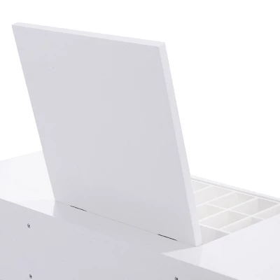 Tangkula 2 Drawers Make-up Mirror Set Vanity Dressing Table Flip-type Desktop With Stool 9 Tangkula 2 Drawers Make-up Mirror Set Vanity Dressing Table Flip-type Desktop With Stool - Image 9