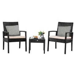 Tangkula 3 Pieces Patio Set Outdoor Wicker Rattan Furniture W/ Cushions 17 Tangkula 3 Pieces Patio Set Outdoor Wicker Rattan Furniture W/ Cushions -Tangkula Shop GUEST 96d2d418 ca47 474c 8d77 f2ffd363ff20