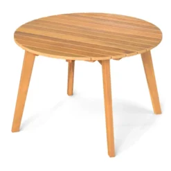 Tangkula Outdoor Acacia Wood Side Table Patio 24.5" Round End Table W/ Slatted Tabletop 17 Tangkula Outdoor Acacia Wood Side Table Patio 24.5" Round End Table W/ Slatted Tabletop -Tangkula Shop GUEST 982fc23b 1284 4f86 a073 251d223fda5e