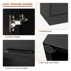 Tangkula Kitchen Pantry Cabinet 75” Tall Freestanding Cupboard With Doors & Shelves Safety Hinges & Anti-tipping Devices Black/White -Tangkula Shop GUEST 985496da f1e7 4210 b48b 68cc3dae5e67