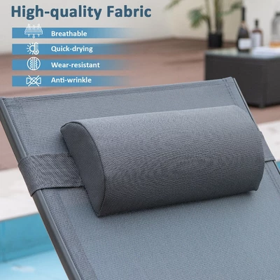 Tangkula Patio Chaise Lounge Glider Recliner with 3-Level Adjustable Backrest 6 Tangkula Patio Chaise Lounge Glider Recliner with 3-Level Adjustable Backrest - Image 6