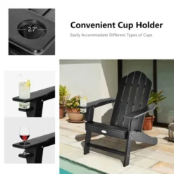 Tangkula 2PCS Adirondack Chair Outdoor With Cup Holde Weather Resistant Lounger Chair For Backyard Garden Patio And Deck Black/Grey/Turquoise/White 13 Tangkula 2PCS Adirondack Chair Outdoor With Cup Holde Weather Resistant Lounger Chair For Backyard Garden Patio And Deck Black/Grey/Turquoise/White -Tangkula Shop GUEST 9968edd9 80db 4580 9eb3 9fd6571fa8fa