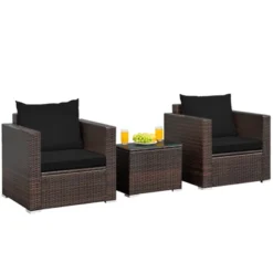 Tangkula 3-Piece Outdoor Patio Rattan Furniture Set with Cushioned Sofas 17 Tangkula 3-Piece Outdoor Patio Rattan Furniture Set with Cushioned Sofas -Tangkula Shop GUEST 99aca28b 8130 4411 83db a62f14000bea