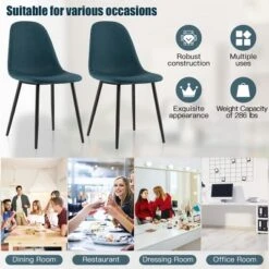 Tangkula Dining Chairs Set Of 2 Upholstered Fabric Chairs W/Metal Legs For Living Room Blue 14 Tangkula Dining Chairs Set Of 2 Upholstered Fabric Chairs W/Metal Legs For Living Room Blue -Tangkula Shop GUEST 9a32dbf2 bdea 449f abcc 35a8b158bddd