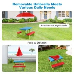 Tangkula Kids Picnic Table Set Indoor Outdoor Toddler Table With Bench & Removable Umbrella Portable Children Play Set 14 Tangkula Kids Picnic Table Set Indoor Outdoor Toddler Table With Bench & Removable Umbrella Portable Children Play Set -Tangkula Shop GUEST 9a5d5bca 1a25 49fc b33b 2774f4d86cca