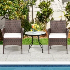 Tangkula Outdoor 2 PCS Rattan Dining Chair Patio Cushioned Arm Chair W/Zipper Brown 12 Tangkula Outdoor 2 PCS Rattan Dining Chair Patio Cushioned Arm Chair W/Zipper Brown -Tangkula Shop GUEST 9a96f227 d10b 46ae a0f6 8588d18a2d92