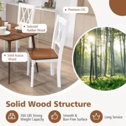 Tangkula Dining Chairs Set Of 4 Wood Farmhouse Dining Room Side Chairs For Home Kitchen -Tangkula Shop GUEST 9b1ad9ec a8d9 4c0e 823a b858a6daa683