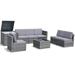 Tangkula 8-Piece Gray Rattan Sectional Patio Furniture Set with Storage Box -Tangkula Shop GUEST 9b7afcf0 9092 441f bc77 2df81ae0c254