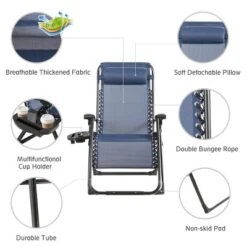 Tangkula Oversized Zero Gravity Lounge Chair - Navy Blue Folding Recliner 17 Tangkula Oversized Zero Gravity Lounge Chair - Navy Blue Folding Recliner -Tangkula Shop GUEST 9bbf8294 7542 4804 8ad1 ff7ad52468aa