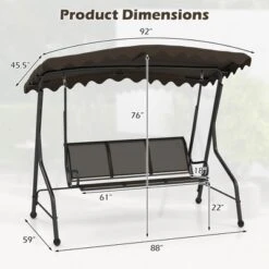 Tangkula 3-Seat Outdoor Swing, Porch Canopy Swing W/ Adjustable Shading Breathable Seat 17 Tangkula 3-Seat Outdoor Swing, Porch Canopy Swing W/ Adjustable Shading Breathable Seat -Tangkula Shop GUEST 9c44f074 6ad0 41bc 968a 30f870df3db1