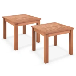 Tangkula 2PCS Outdoor Adirondack Side Table 18" Square End Table W/ Slatted Tabletop -Tangkula Shop GUEST 9c7c7538 4f94 4aa7 b3c8 9f180896e817