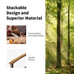 Tangkula Weather-Resistant Rattan Garden Bench with Acacia Wood Armrests -Tangkula Shop GUEST 9dd3aaaf 0a12 4de9 ad2c 767e5f34c1cb 1