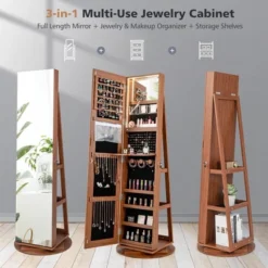 Tangkula Rotating Mirrored Jewelry Cabinet With Mirror Storage Shelves 15 Tangkula Rotating Mirrored Jewelry Cabinet With Mirror Storage Shelves -Tangkula Shop GUEST 9df40b99 5e2e 4399 ab08 0e67635573dc