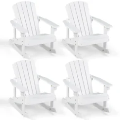 Tangkula 4PCS Kid Adirondack Rocking Chair Outdoor Solid Wood Slatted Seat Backrest -Tangkula Shop GUEST 9eecf8b9 a84a 4775 b7fd 27372f2c8843
