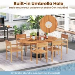Tangkula 71" Patio Dining Table 6 Person Large Oval Table W/ Teak Wood Tabletop 16 Tangkula 71" Patio Dining Table 6 Person Large Oval Table W/ Teak Wood Tabletop -Tangkula Shop GUEST 9fd0da49 7803 48f6 a036 e378d3903c8c