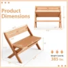 Tangkula Teak Wood Folding Outdoor Bench – Durable 2-Person Patio Loveseat