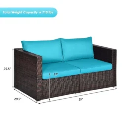 Tangkula 2PCS Rattan Corner Sofa Set Patio Outdoor Furniture Set W/ 4 Blue Cushions 16 Tangkula 2PCS Rattan Corner Sofa Set Patio Outdoor Furniture Set W/ 4 Blue Cushions -Tangkula Shop GUEST a1102825 2cce 4f5e 968a a29e0a830bd1 1