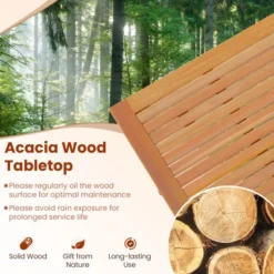 Tangkula 8-Person Outdoor Dining Table 79 Inch Acacia Wood Patio Table With Umbrella Hole Metal Legs & Adjustable Foot Pads 11 Tangkula 8-Person Outdoor Dining Table 79 Inch Acacia Wood Patio Table With Umbrella Hole Metal Legs & Adjustable Foot Pads -Tangkula Shop GUEST a158892e 2b01 48bf bdba 55e9d3e1b525