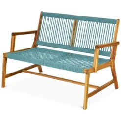Tangkula 2-Person Acacia Wood & Woven Rope Patio Loveseat 13 Tangkula 2-Person Acacia Wood & Woven Rope Patio Loveseat -Tangkula Shop GUEST a19128d6 fdba 43f9 b320 bfd2619e9b30