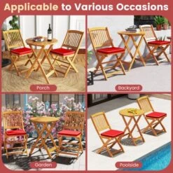 Tangkula Patio Folding Chair Set Of 4 Portable Acacia Wood Dining Chairs With High Back & Seat Cushions Beige/Navy/Red 17 Tangkula Patio Folding Chair Set Of 4 Portable Acacia Wood Dining Chairs With High Back & Seat Cushions Beige/Navy/Red -Tangkula Shop GUEST a1d22c55 cbca 4313 8988 eae7b3b1db0d