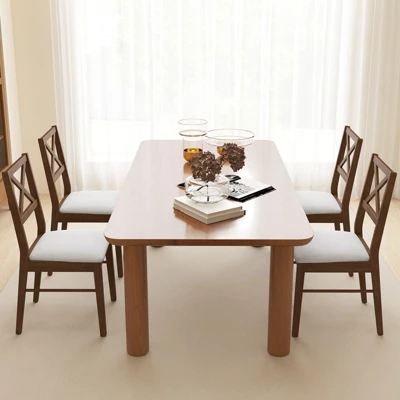 Tangkula Dining Chairs Set Of 4 Upholstered Kitchen Side Chairs W/ Rubber Wood Frame 1 Tangkula Dining Chairs Set Of 4 Upholstered Kitchen Side Chairs W/ Rubber Wood Frame