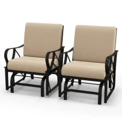 Tangkula 2-Piece Patio Glider Chair Set with Thick Seat & Back Cushions 15 Tangkula 2-Piece Patio Glider Chair Set with Thick Seat & Back Cushions -Tangkula Shop GUEST a38b67f4 6bc1 40c5 befc a3486dfecee5