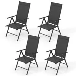 Tangkula 4-Piece Patio Folding Dining Chairs with 7-Level Adjustable High Backrest 12 Tangkula 4-Piece Patio Folding Dining Chairs with 7-Level Adjustable High Backrest -Tangkula Shop GUEST a3c9cc7f 1e6a 4bee a658 cee51651b4a0