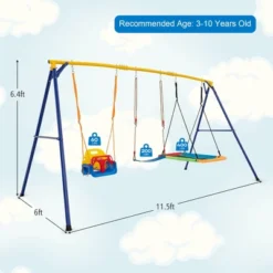 Tangkula 3-in-1 Kids Swing Set 660 LBS Carbon Steel Swing Frame W/ Belt Swing For Toddlers 17 Tangkula 3-in-1 Kids Swing Set 660 LBS Carbon Steel Swing Frame W/ Belt Swing For Toddlers -Tangkula Shop GUEST a3de8e8e ec90 4f71 a36c 83fd457f3231