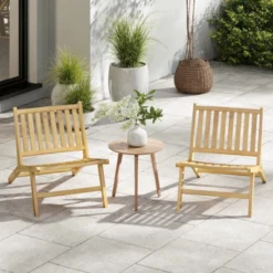 Tangkula Teak Wood Outdoor Reclining Chair - Natural Mid-Century Accent -Tangkula Shop GUEST a3effff4 7205 450f 93d1 9a8254886d14 2