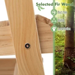 Tangkula 1PC/2PCS Outdoor Fir Wood Rocking Chair Outdoor Glider Chair With Rotatable Hidden Cup Holder And Curved Seat -Tangkula Shop GUEST a41cfd38 9e37 4636 a370 82c8271070e1