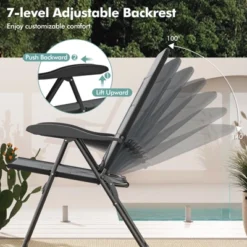 Tangkula 4-Piece Adjustable Reclining Patio Folding Chairs with Padded Seats 13 Tangkula 4-Piece Adjustable Reclining Patio Folding Chairs with Padded Seats -Tangkula Shop GUEST a4460954 9d08 4792 bd9b 20b413cff432 1