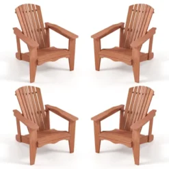 Tangkula 4PCS Solid Wood Garden Adirondack Chairs with High Backrest & Contoured Seat 17 Tangkula 4PCS Solid Wood Garden Adirondack Chairs with High Backrest & Contoured Seat -Tangkula Shop GUEST a49ba074 ac23 4060 b896 0e06c4a7331b