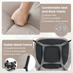 Tangkula Dining Chairs Set Of 2 W/ Curved Backrest Wide Seat & Armrests -Tangkula Shop GUEST a4a45a9c 5017 494b 89d1 275485982cfd