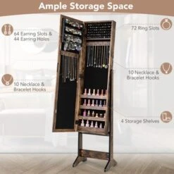 Tangkula Jewelry Mirrored Cabinet Armoire Organizer Storage Box W/ Stand Christmas Gift 13 Tangkula Jewelry Mirrored Cabinet Armoire Organizer Storage Box W/ Stand Christmas Gift -Tangkula Shop GUEST a57db280 6528 4dc2 a161 a1970086cf0a