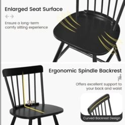 Tangkula Dining Chairs Set Of 4 Farmhouse Kitchen Chair W/ Rubber Wood Frame Wide Seat 17 Tangkula Dining Chairs Set Of 4 Farmhouse Kitchen Chair W/ Rubber Wood Frame Wide Seat -Tangkula Shop GUEST a5b0f2dc 3a6a 407c 90af 3d6024dac5d8