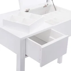 Tangkula 2 Drawers Make-up Mirror Set Vanity Dressing Table Flip-type Desktop With Stool 15 Tangkula 2 Drawers Make-up Mirror Set Vanity Dressing Table Flip-type Desktop With Stool -Tangkula Shop GUEST a5bd7c99 8f8b 428c aa08 68b341078334