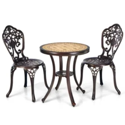 Tangkula 3-Piece Cast Aluminum Bistro Set Outdoor Patio Bistro Table Set Outdoor Round Bistro Table And Chairs For Porch 14 Tangkula 3-Piece Cast Aluminum Bistro Set Outdoor Patio Bistro Table Set Outdoor Round Bistro Table And Chairs For Porch -Tangkula Shop GUEST a638489e c4b6 4f80 b91c 0c1f9a25fa90