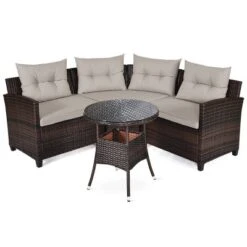 Tangkula 4PCS Outdoor Patio Conversation Set Wicker Rattan Sectional Sofa W/Cushions 19 Tangkula 4PCS Outdoor Patio Conversation Set Wicker Rattan Sectional Sofa W/Cushions -Tangkula Shop GUEST a75cb7fc ca10 4dfe b5c9 2392add8b8b9
