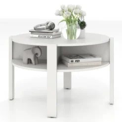 Tangkula Round Coffee Table With 4 Side Compartments 2-Tier Circle Coffee Table 17 Tangkula Round Coffee Table With 4 Side Compartments 2-Tier Circle Coffee Table -Tangkula Shop GUEST a817e657 d95e 43d9 9e69 b0e4d3e1f752