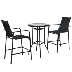 Tangkula 3 PCS Patio Bistro Set Outdoor Table & Chairs Set W/Tempered Glass Top Black 8 Tangkula 3 PCS Patio Bistro Set Outdoor Table & Chairs Set W/Tempered Glass Top Black -Tangkula Shop GUEST a8daed9d ea60 4ada adfb 4bf0b26edad6
