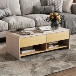 Tangkula Home Coffee Table W/ 2 Drawers & 2 Storage Shelf Rectangle Table Cocktail Table 12 Tangkula Home Coffee Table W/ 2 Drawers & 2 Storage Shelf Rectangle Table Cocktail Table -Tangkula Shop GUEST aa253f50 e304 4606 8c33 a14712c7d28e