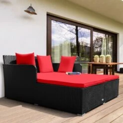 Tangkula Patio Rattan Daybed - Outdoor Cushioned Sofa with 4 Pillows 16 Tangkula Patio Rattan Daybed - Outdoor Cushioned Sofa with 4 Pillows -Tangkula Shop GUEST ab02ff80 66f4 48cd bb3a 71b8df6cfce9