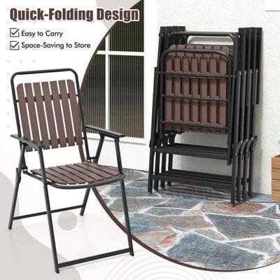 Tangkula 4-Piece Portable Patio Folding Chairs with Heavy-Duty 400 lbs Capacity 7 Tangkula 4-Piece Portable Patio Folding Chairs with Heavy-Duty 400 lbs Capacity - Image 7