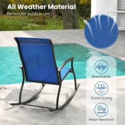 Tangkula Set of 4 Outdoor Rocking Chairs with Breathable Fabric -Tangkula Shop GUEST ab9f5d59 7b76 4521 80a9 19ee63cb11b7 1