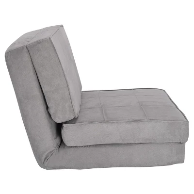 Tangkula Fold Down Chair Convertible Couch GrayBlack 6 Tangkula Fold Down Chair Convertible Couch GrayBlack - Image 6