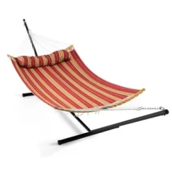 Tangkula 2-Person Hammock with Stand and Quilted Pillow -Tangkula Shop GUEST ad01b70f 9967 458e 81ee dcac0eb2b1cf